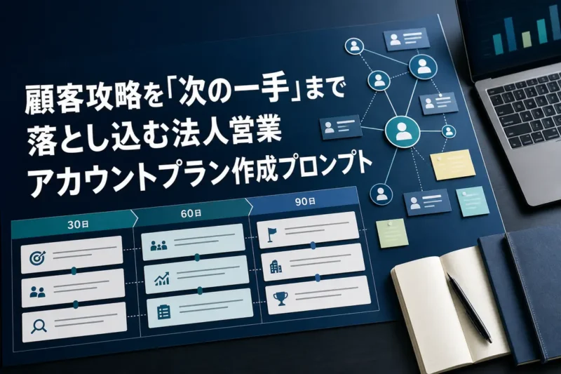 関係者マップと行動計画を整理する法人営業のアカウントプラン作成画面。