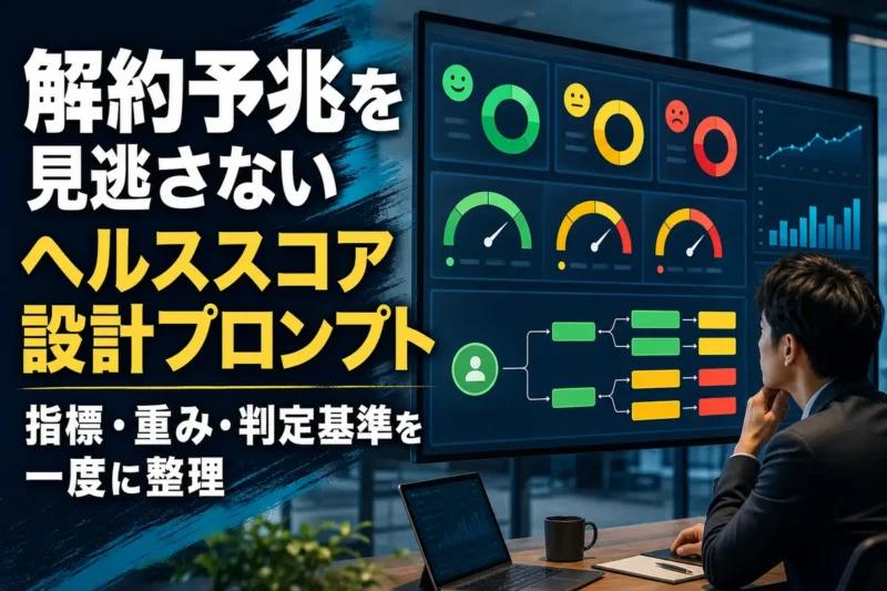顧客ヘルススコアの指標と判定状況を確認する分析画面。