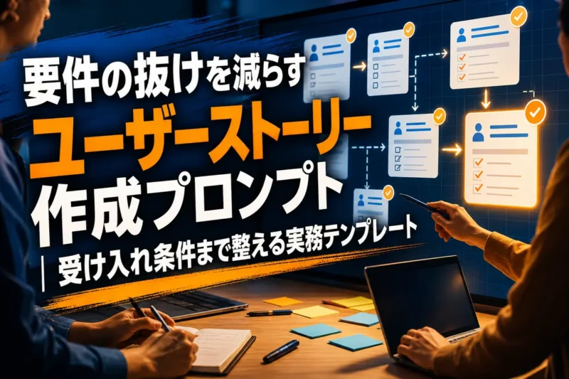 開発チームがユーザーストーリーと受け入れ条件を確認している様子。