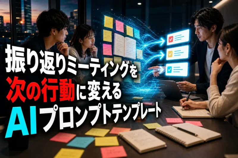 振り返りミーティングを次の行動に変えるAIプロンプトテンプレート