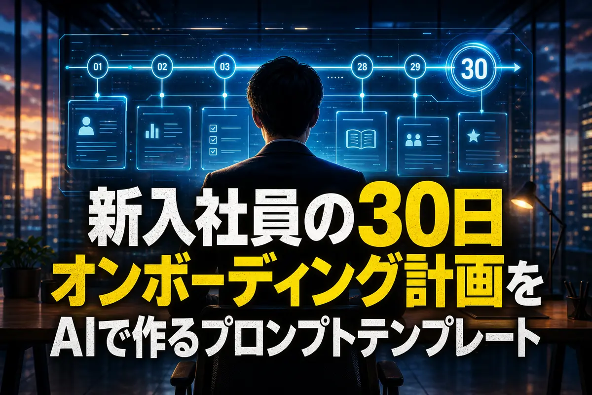 新入社員の30日オンボーディング計画をAIで作るプロンプトテンプレート