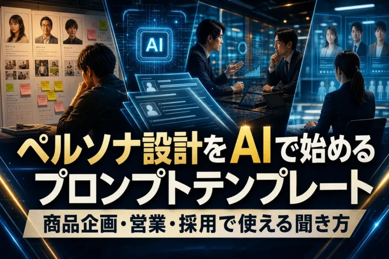 ペルソナ設計をAIで始めるプロンプトテンプレート　商品企画・営業・採用で使える聞き方