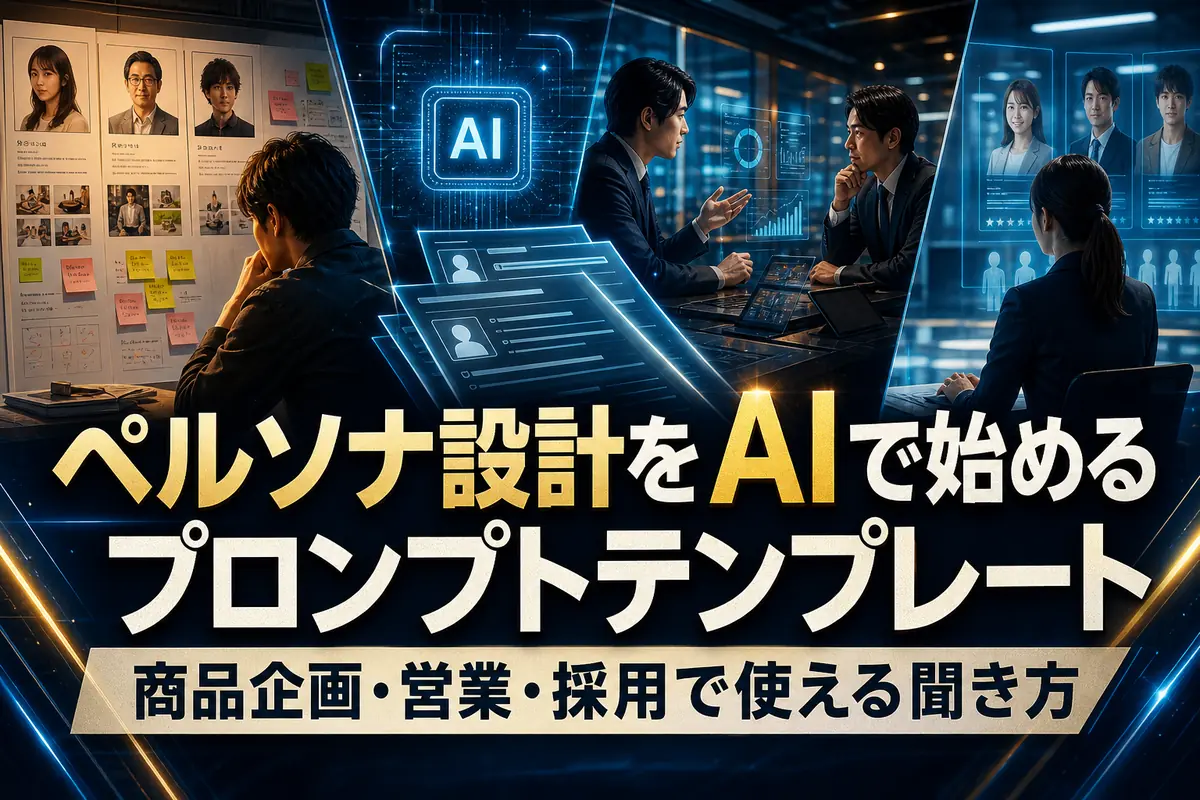 ペルソナ設計をAIで始めるプロンプトテンプレート　商品企画・営業・採用で使える聞き方