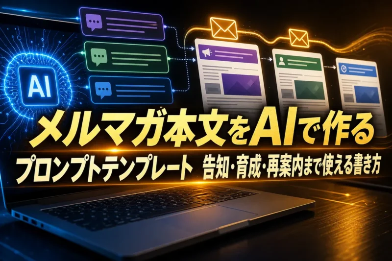 メルマガ本文をAIで作るプロンプトテンプレート　告知・育成・再案内まで使える書き方